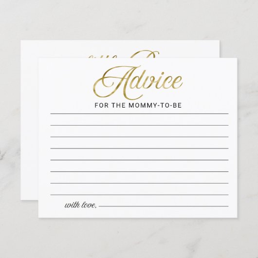 ハロウィーンガールベビーシャワーアドバイスカード (正面/裏面)