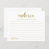 ハロウィーンガールベビーシャワーアドバイスカード (正面/裏面)