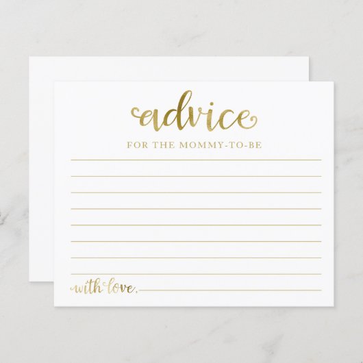 ハロウィーンガールベビーシャワーアドバイスカード (正面/裏面)