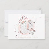 ハロウィーンガールベビーシャワーアドバイスカード 招待状 (裏面)