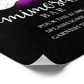 ハロウィーンガールベビーシャワーミモザバーサイン ポスター (角)