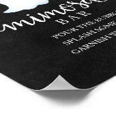 ハロウィーンガールベビーシャワーミモザバーサイン ポスター (角)