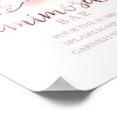 ハロウィーンガールベビーシャワーミモザバーサイン ポスター (角)