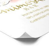 ハロウィーンガールベビーシャワーミモザバーサイン ポスター (角)