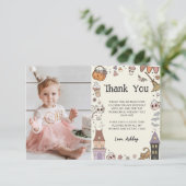 ハロウィーンガール幽霊誕生日写真サンキューカード サンキューカード (スタンド正面)