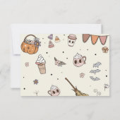 ハロウィーンガール幽霊誕生日写真サンキューカード サンキューカード (裏面)