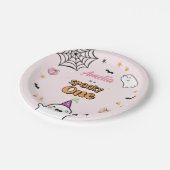 ハロウィーンガール誕生日不気味ワン ペーパープレート (アングル)