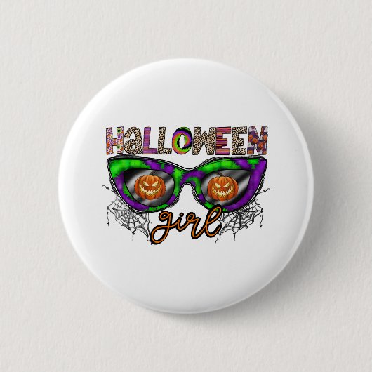ハロウィーンガール 缶バッジ (正面)