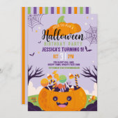 ハロウィーンキッズパーティーパンプキンスウィーティパーティー 招待状 (正面/裏面)