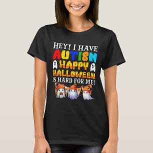 ハロウィーンキッズ自閉症ハッピーハローウィン自閉症 Tシャツ