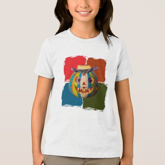 ハロウィーンキッズ:クルール&ソウリエ,プレイン・デ・おもしろい トライブレンドTシャツ (正面)