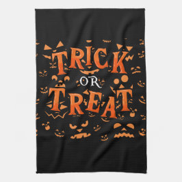 ハロウィーンキッチンタオルをトリックまたは治療する キッチンタオル
