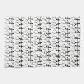 ハロウィーンキッチンタオル – 踊りスケルトン キッチンタオル (横)