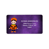 ハロウィーンキッドのコスチュームパーティーかぼちゃ ラベル (正面)