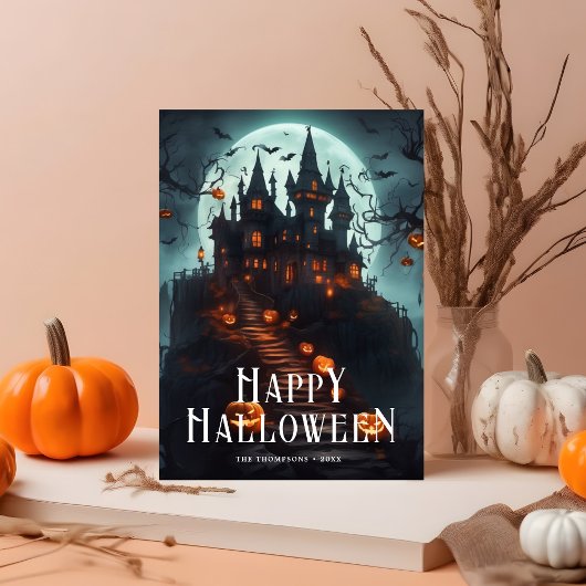 ハロウィーンキャッスルカボンプキンスムーンカード カード
