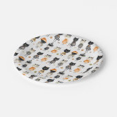 ハロウィーンキャッツパーティー紙プレート ペーパープレート (アングル)