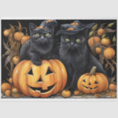 ハロウィーンキャッツ2デコページ紙 薄葉紙 (正面)