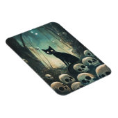 ハロウィーンキャットとスカル マグネット (右側)