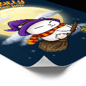 ハロウィーンキャットウィッチ子猫 ポスター (角)