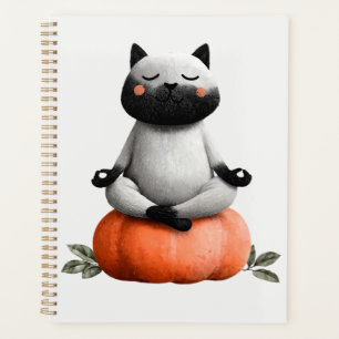 ハロウィーンキャットオンパンプキンデザイン プランナー手帳
