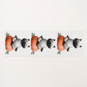 ハロウィーンキャットオンパンプキンデザイン ヨガマット (裏面(横))