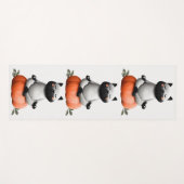 ハロウィーンキャットオンパンプキンデザイン ヨガマット (正面(横))