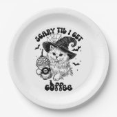 ハロウィーンキャットコーヒー紙プレート ペーパープレート (正面)