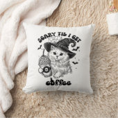 ハロウィーンキャットコーヒー – コーヒーが出るまで怖い クッション (ブランケット)