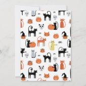 ハロウィーンキャットパーティの招待状 招待状 (裏面)