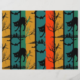 ハロウィーンキャットパーティースクラップブック紙 チラシ