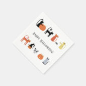 ハロウィーンキャットパーティー スタンダードカクテルナプキン (角)