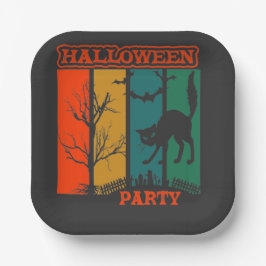 ハロウィーンキャットパーティー ペーパープレート