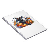 ハロウィーンキャットマウスカボチャTシャツ必須T-S ノートブック (右側)