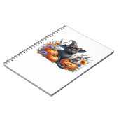 ハロウィーンキャットマウスカボチャTシャツ必須T-S ノートブック (左側)