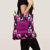 ハロウィーンキャットモザイク トートバッグ (クローズアップ)