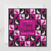 ハロウィーンキャットモザイク 招待状 (正面)