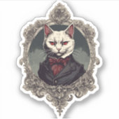 ハロウィーンキャット吸血鬼キャット シール (正面)