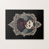 ハロウィーンキャット吸血鬼キャット ジグソーパズル (横)