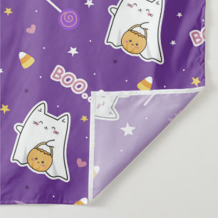 ハロウィーンキャット幽霊タペストリー タペストリー