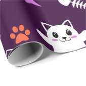 ハロウィーンキャット幽霊 ラッピングペーパー (ロールコーナー)