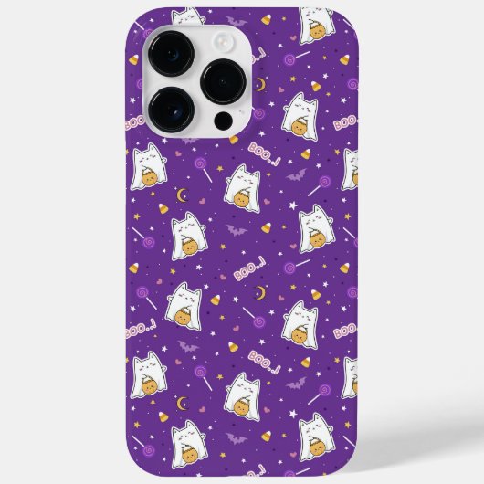ハロウィーンキャット幽霊 Case-Mate iPhoneケース (裏面)
