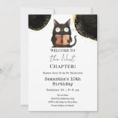 ハロウィーンキャット次章10誕生日 招待状 (正面)