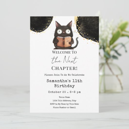 ハロウィーンキャット次章11誕生日 招待状 (スタンド正面)