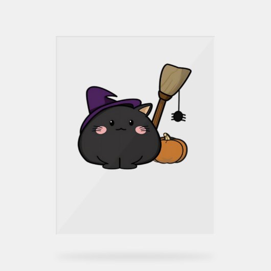 ハロウィーンキャット特大Tシャツ アクリルサイン (正面)