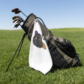 ハロウィーンキャット特大Tシャツ ゴルフタオル (グリーン)