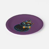 ハロウィーンキャット紙プレート ペーパープレート (アングル)