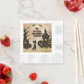 ハロウィーンキャット&ハ幽霊のよく出るウス 縁ありカクテルナプキン (インサイチュ)