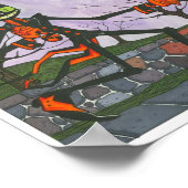 「ハロウィーンキャット&ポケット」プリント ポスター (角)