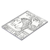 ハロウィーンキャット&幽霊手帳 ノートブック (左側)