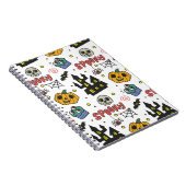 ハロウィーンキャラクターお洒落：シームレスなパターン ノートブック (右側)